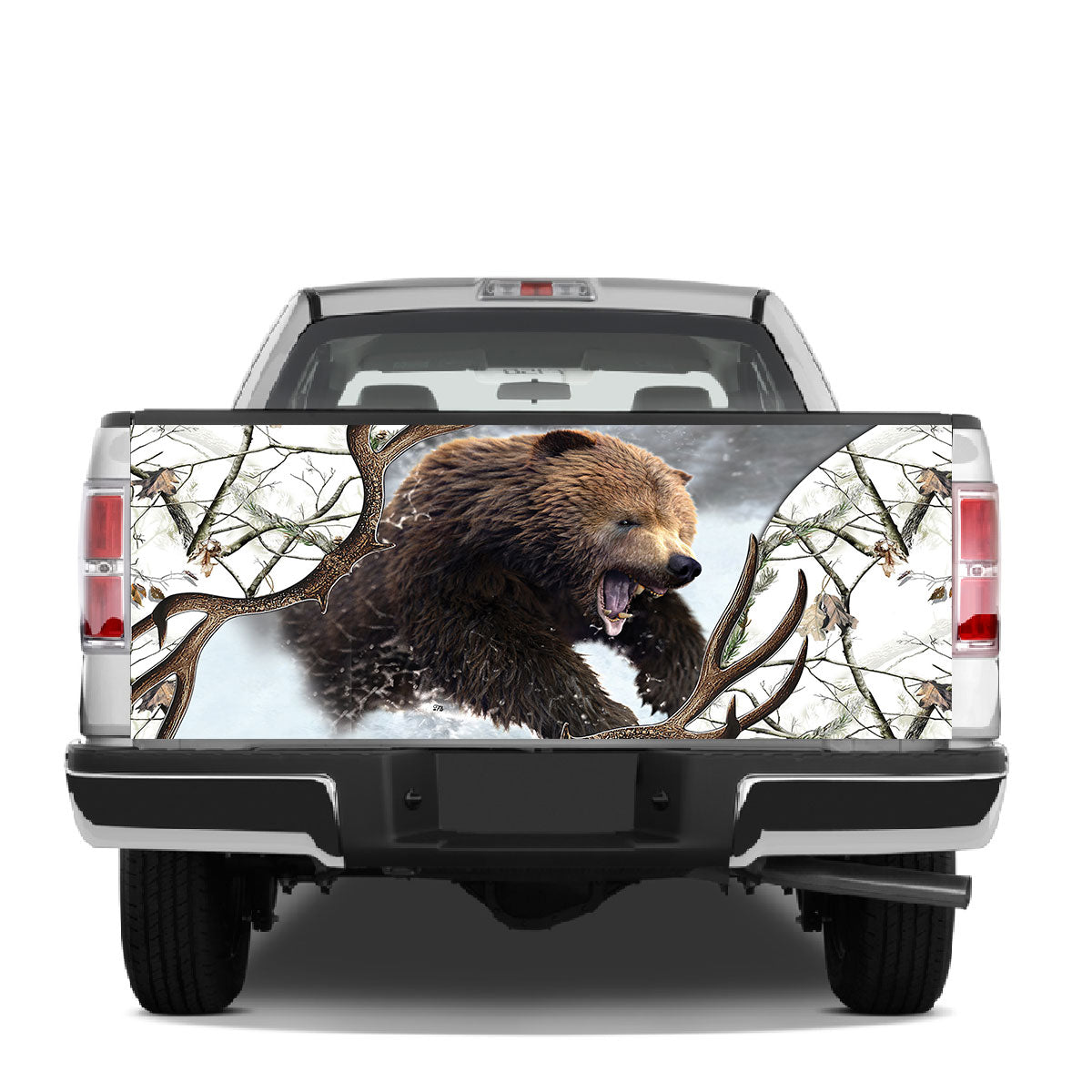 Petthouse | Wild Bear Printed Tailgate Wrap Brown Bear Hunting Tailgate Cover Hunter Tailgate Cover Car Decor