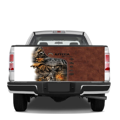 Petthouse | Azteca Mexicana Tailgate Wrap Aztec Culture Pattern Tailgate Cover Car Decoration