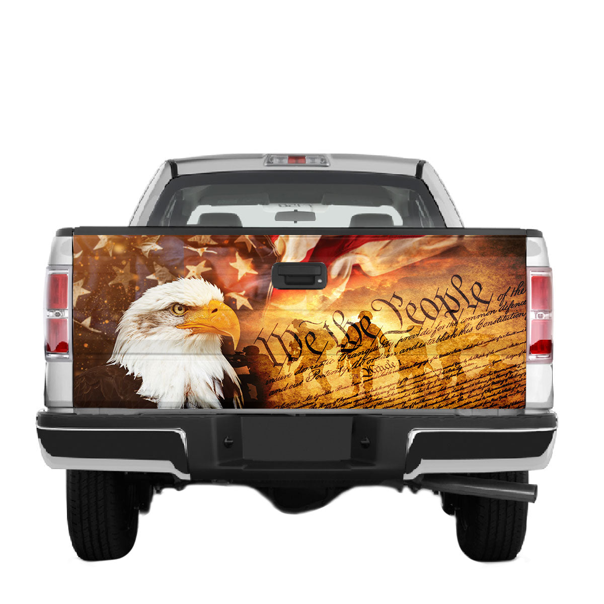 Petthouse | Eagle We The People American Flag Tailgate Wrap American Patriot Tailgate Vinyl Graphic Wrap