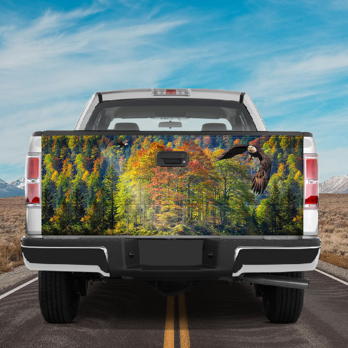 Petthouse | Forest Tailgate Wrap, Eagle Forest Forest Tailgate Wrap, Beautiful Landscape Tailgate