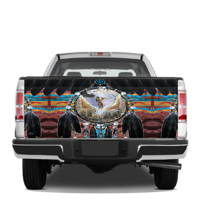 Petthouse | Tribal Artwork Tailgate Wrap Native Dreamcatcher Tailgate Cover Native Pattern Cover Car Decor