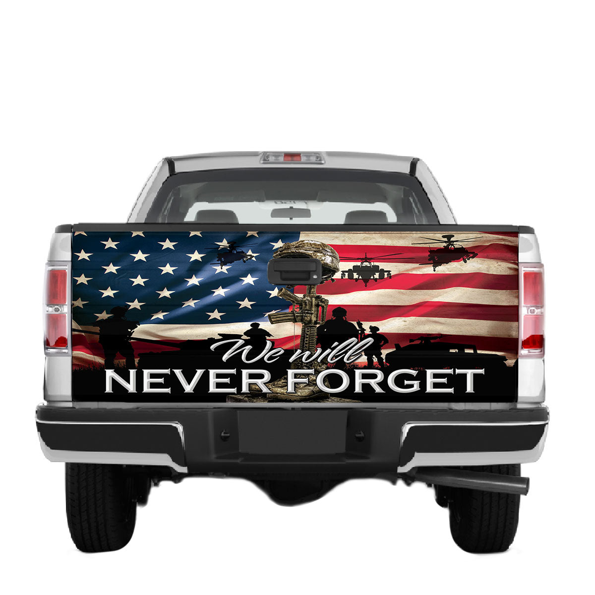 Petthouse | We Will Never Forget Tailgate Wrap American Military Graphic Wraps Patriotic Car Accessories