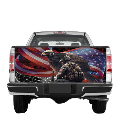 Petthouse | American Eagle Tailgate Wrap American Veteran Truck Tailgate Decal Patriotic Car Accessories