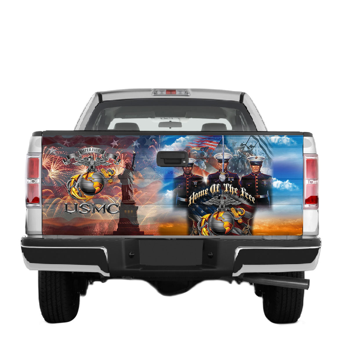 Petthouse | Truck Decals Home Of The Free Truck Tailgate Decal Sticker Wrap American Patriot Stickers Graphics