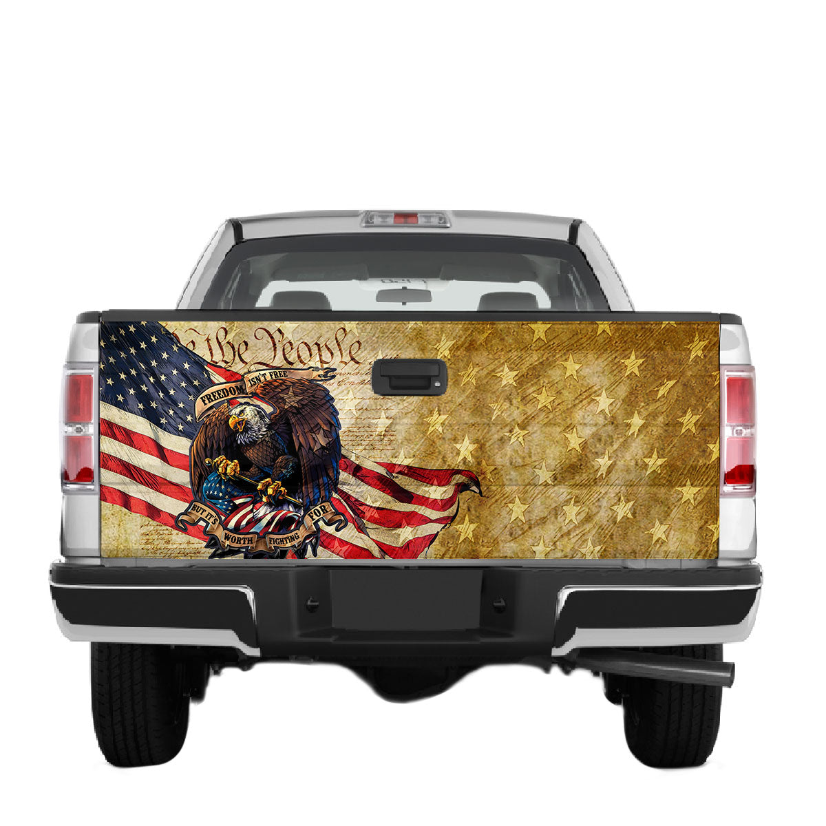 Petthouse | We The People Tailgate Wrap American Honor Truck Decal American Eagle Patriotic Car Accessories