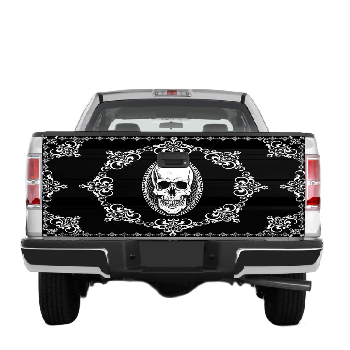 Petthouse | Truck Decals Skull Danmask Seamless Tailgate Wrap Graphic Decals Bumper Sticker Truck Tailgate Wrap