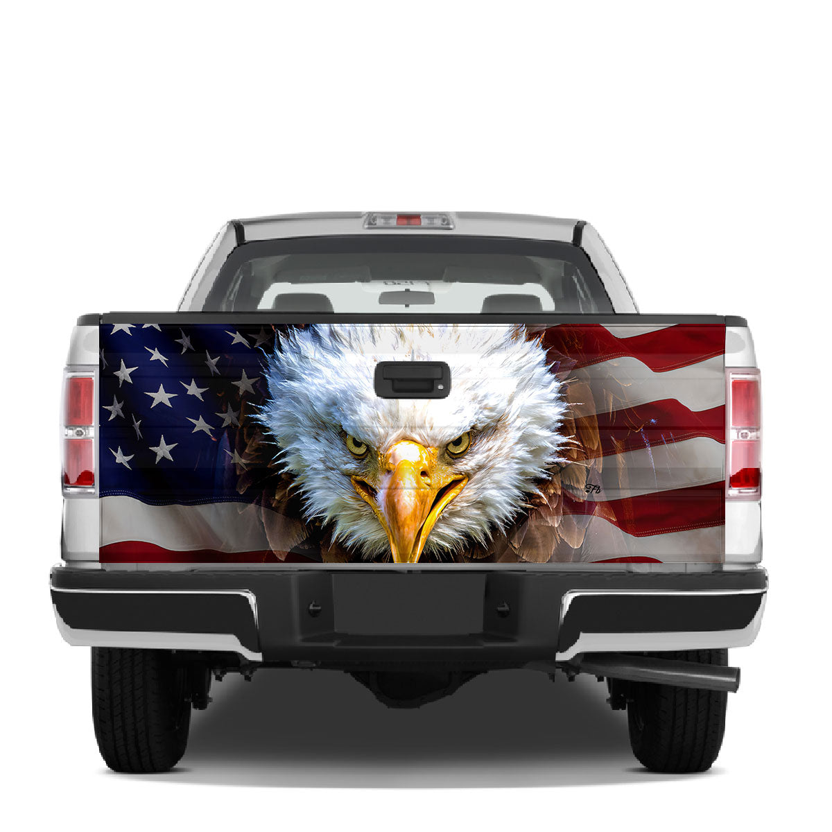 Petthouse | Eag*le America Printed Tailgate Wrap, Patriotic Day Police Gift, Patriotic Decal Gift Idea