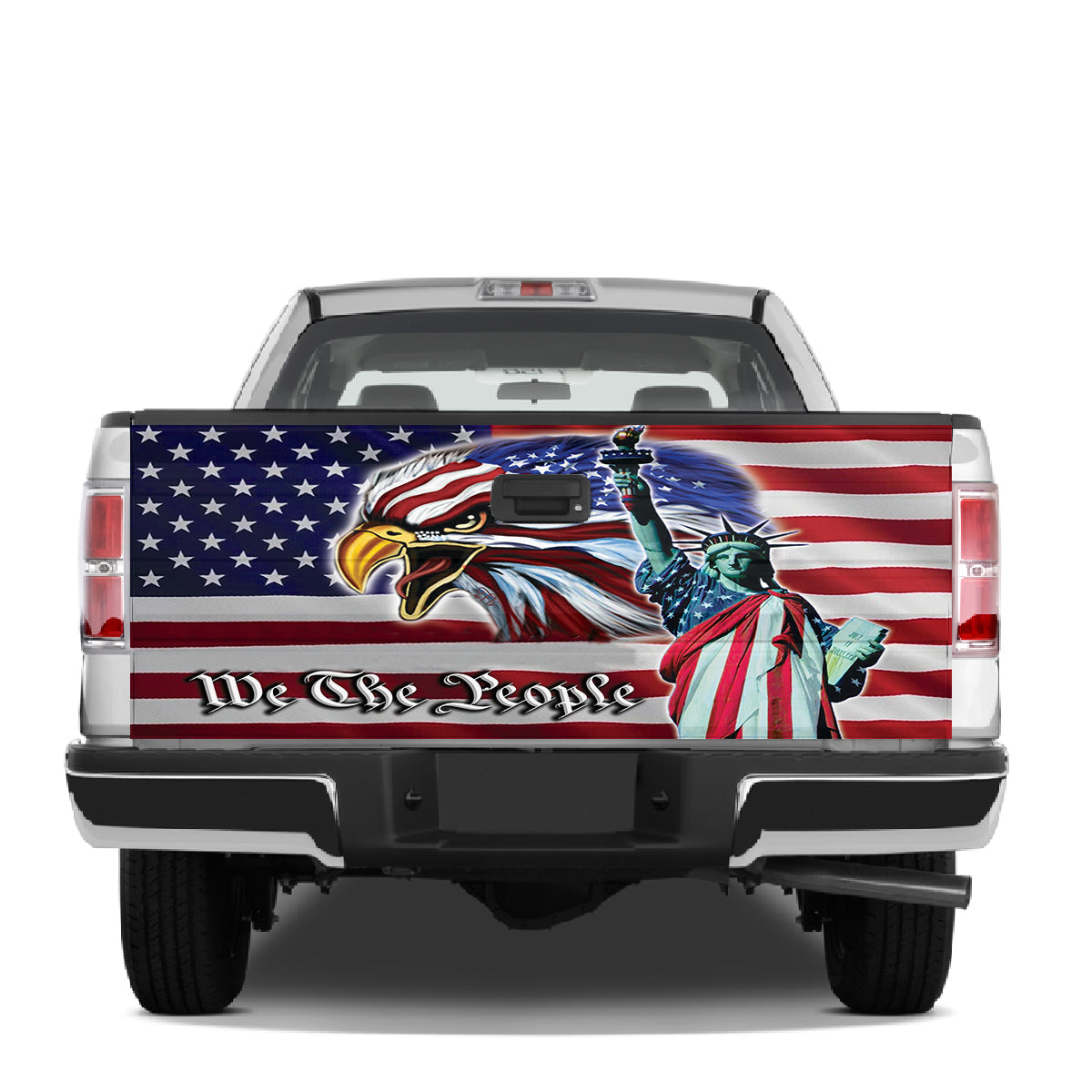 Petthouse | Tailgate Wrap We The People 1776 American Flag Tailgate Cover Patriot Car Cover Car Accessories