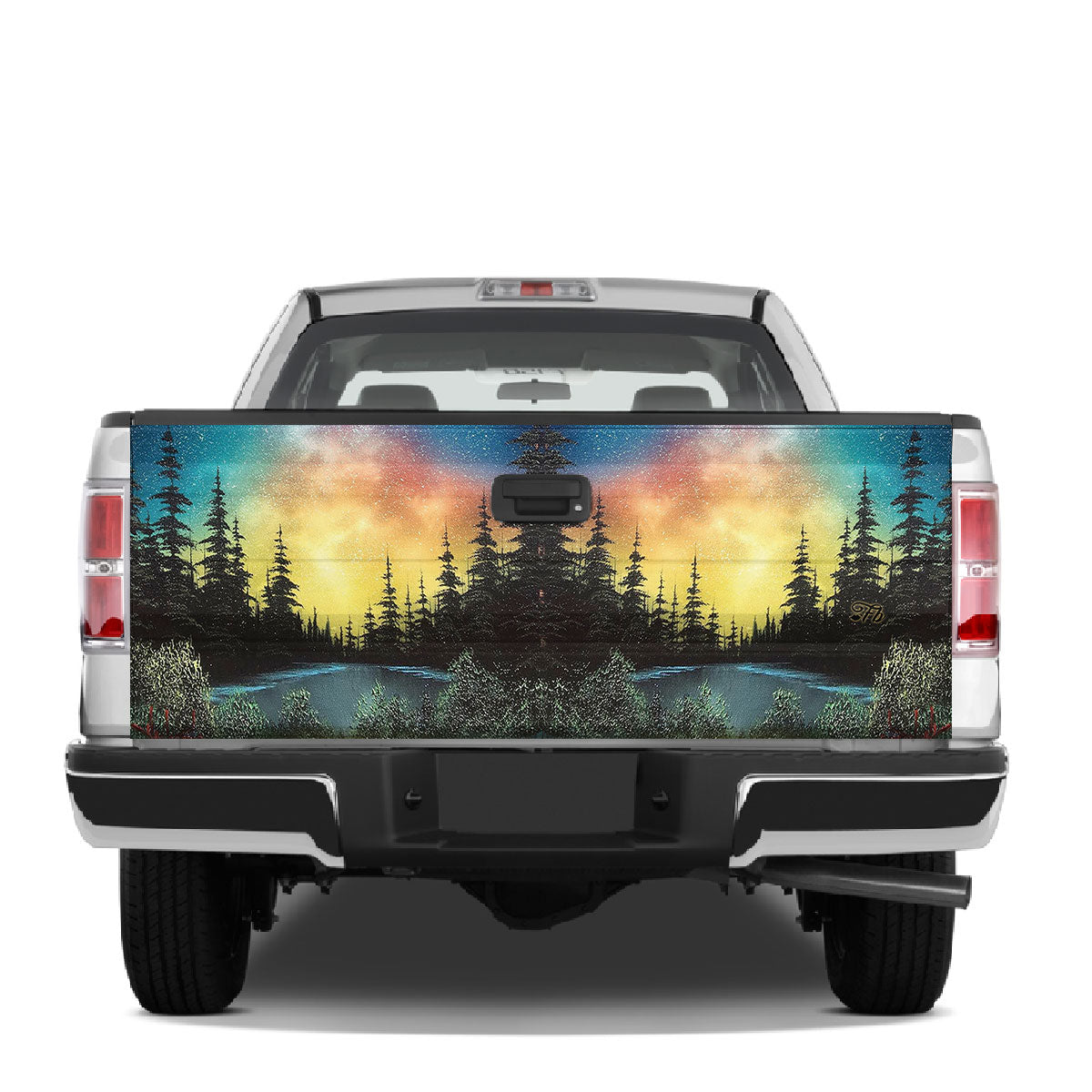 Petthouse | Nature Landscape Tailgate Wrap Wild Forest Cover Night Forest Wrap Car Decoration