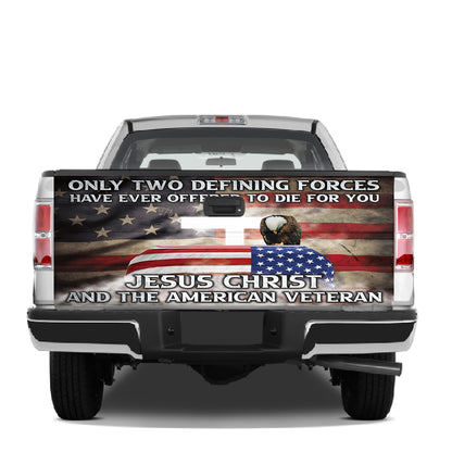 Petthouse | Eagle Jesus Christ American Veteran Tailgate Wrap Vinyl Graphic Decal Sticker American Patriot