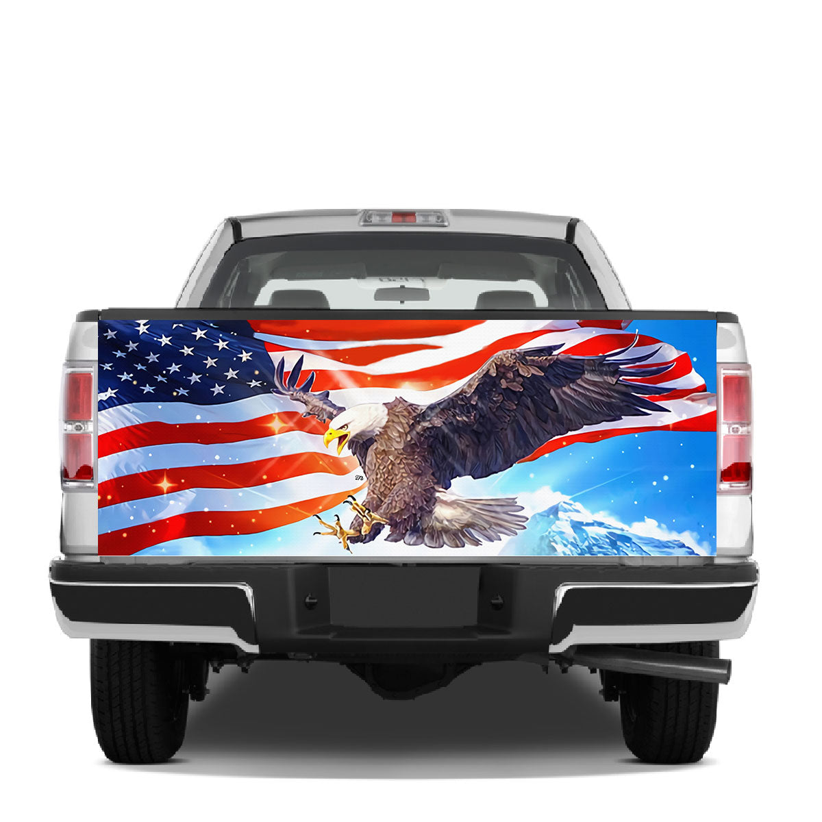 Petthouse | Eagle America Flag Truck Tailgate Decal American Patriot Tailgate Decal Sticker American Lover Gift