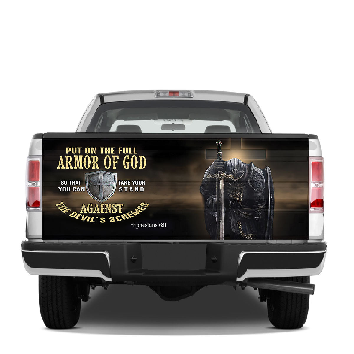 Petthouse | Christ Warrior Tailgate Wrap Armor Of God Christian Tailgate Wrap Christian Car Decoration