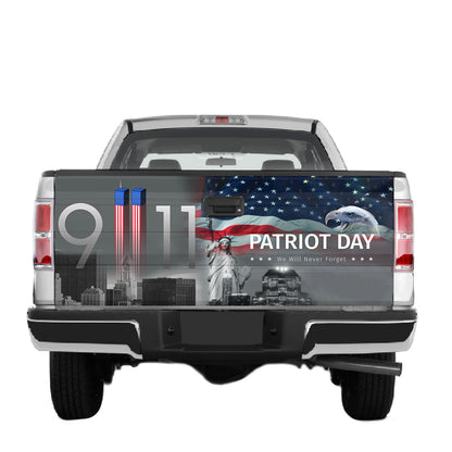 Petthouse | Patriot Day Tailgate Wrap We Will Never Forget Truck Decals American Statue Of Liberty Decor