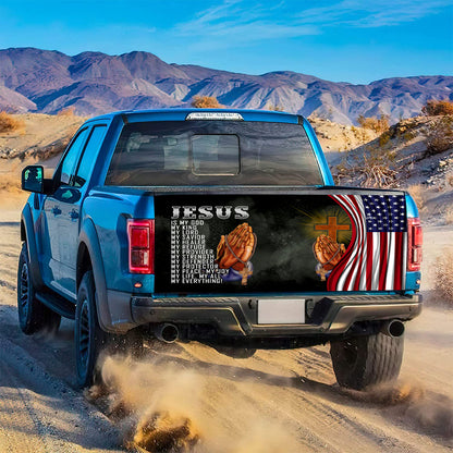 Petthouse | Jesus Is My Savior Truck Tailgate Wrap Jesus Is My God Car Decal Christian American Gift Idea