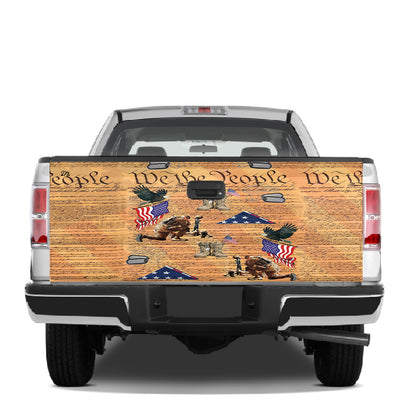 Petthouse | Veteran Kneel For The Flag Truck Tailgate Wrap American We The People Veteran Boots