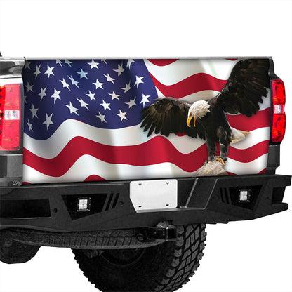 Petthouse | Eagle Birds American Printed Tailgate Wrap, Patriotic Day Holiday Dad Gift Idea