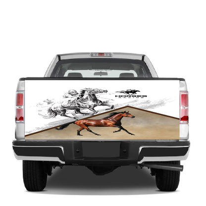 Petthouse | Horse Racing Tailgate Wrap Horse Artwork Tailgate Wrap Horse Car Cover Car Decoration