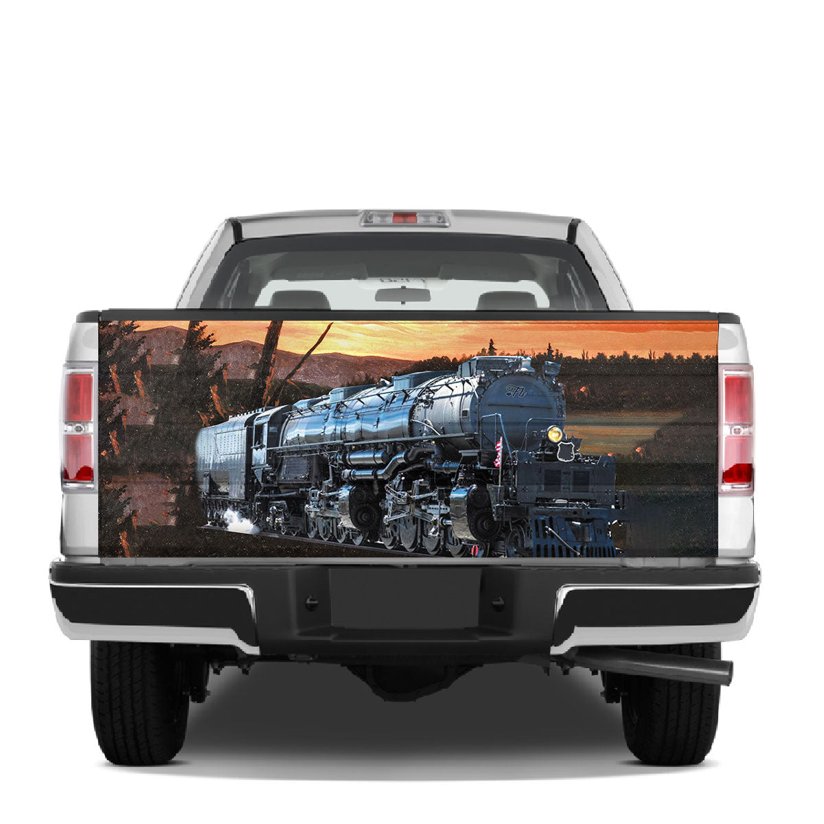 Petthouse | Train Artwork Tailgate Wrap Locomotive Tailgate Cover Train Image Tailgate Wrap Car Decoration