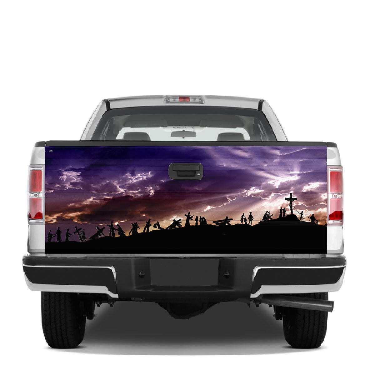 Petthouse | Christian Carry Cross Jesus On Cross Tailgate Wrap Graphic Decal Christian Holy Bible Gift Idea