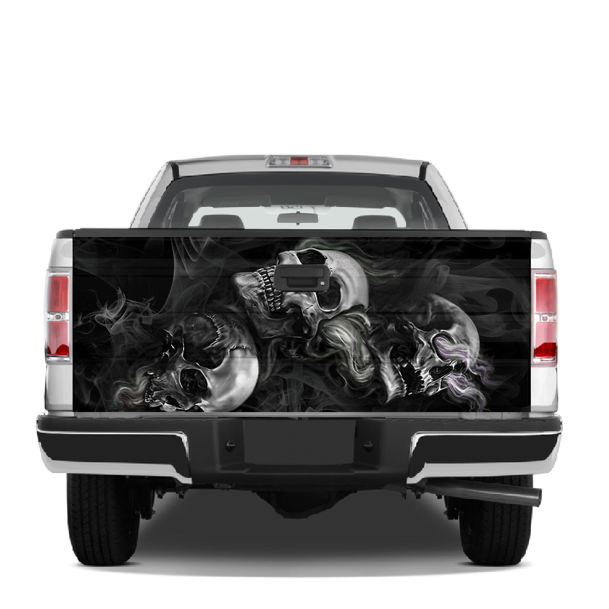 Petthouse | Creepy Skul With Smoke Tailgate Wrap Skull Car Sticker Print Halloween Car Decor Son Boys Gifts