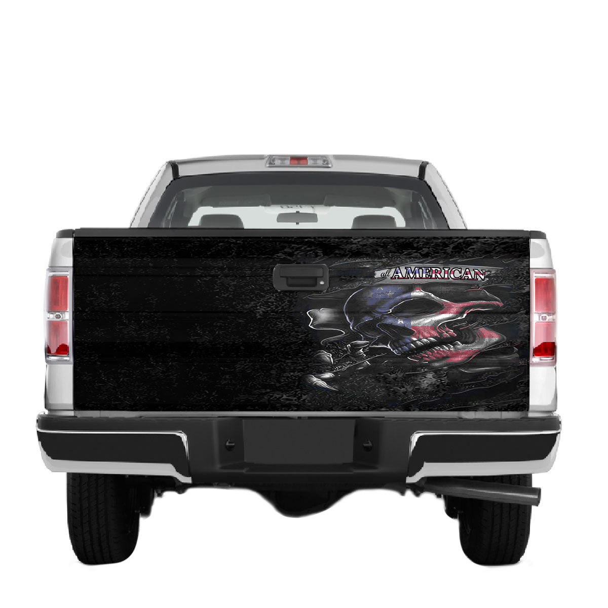 Petthouse | Skull Truck Decals Graphics American Flag Car Decal 4th Of July Decorations Truck Tailgate Wrap