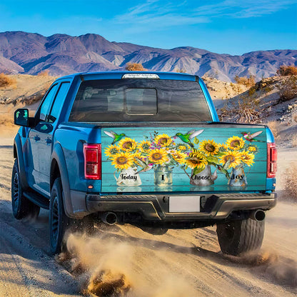 Petthouse | Hummingbird Sunflower Truck Tailgate Decal Christian Gift Today I Choose Joy