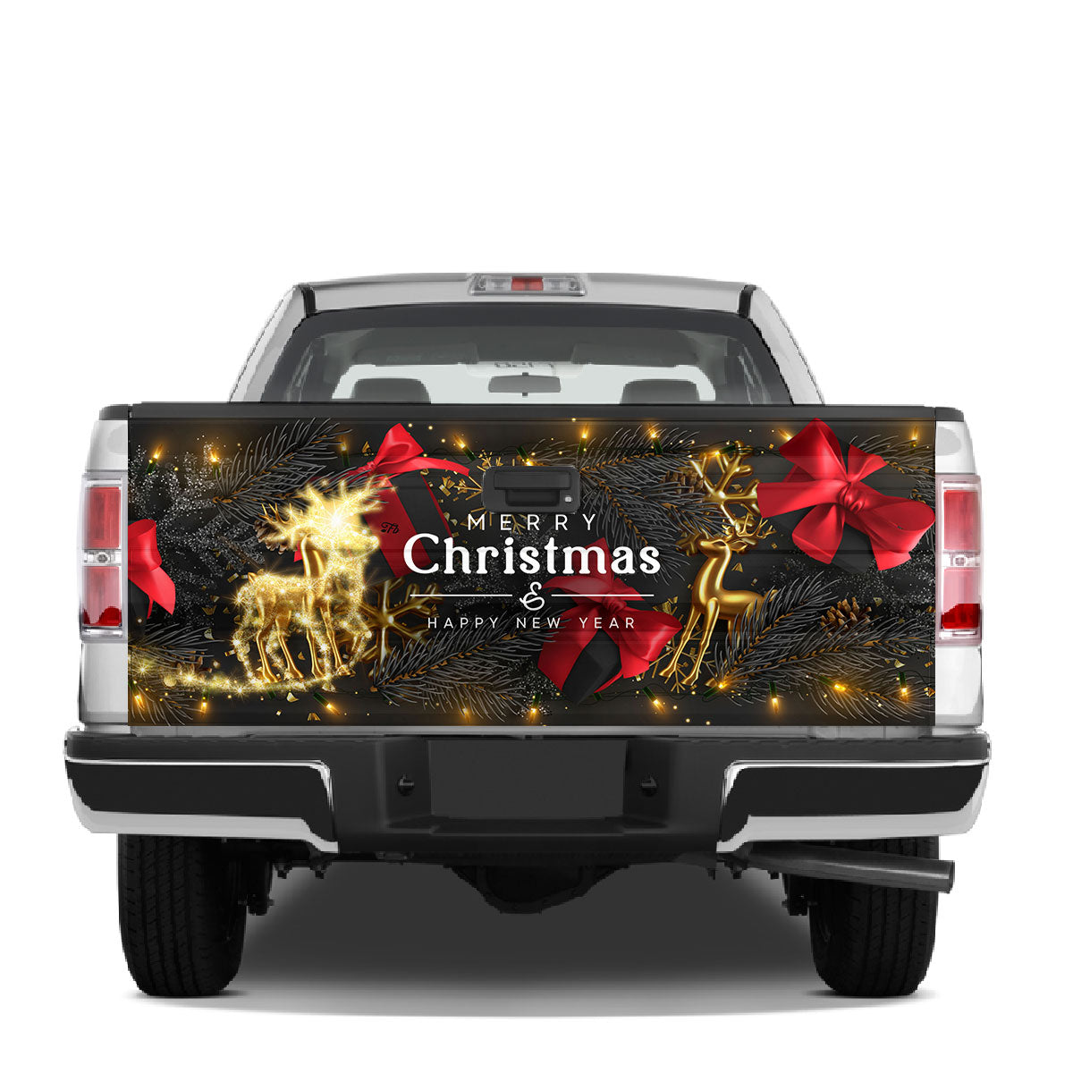 Petthouse | Merry Christmas Tailgate Wrap Happy New Year Wrap Holiday Car Wrap Holiday Decoration