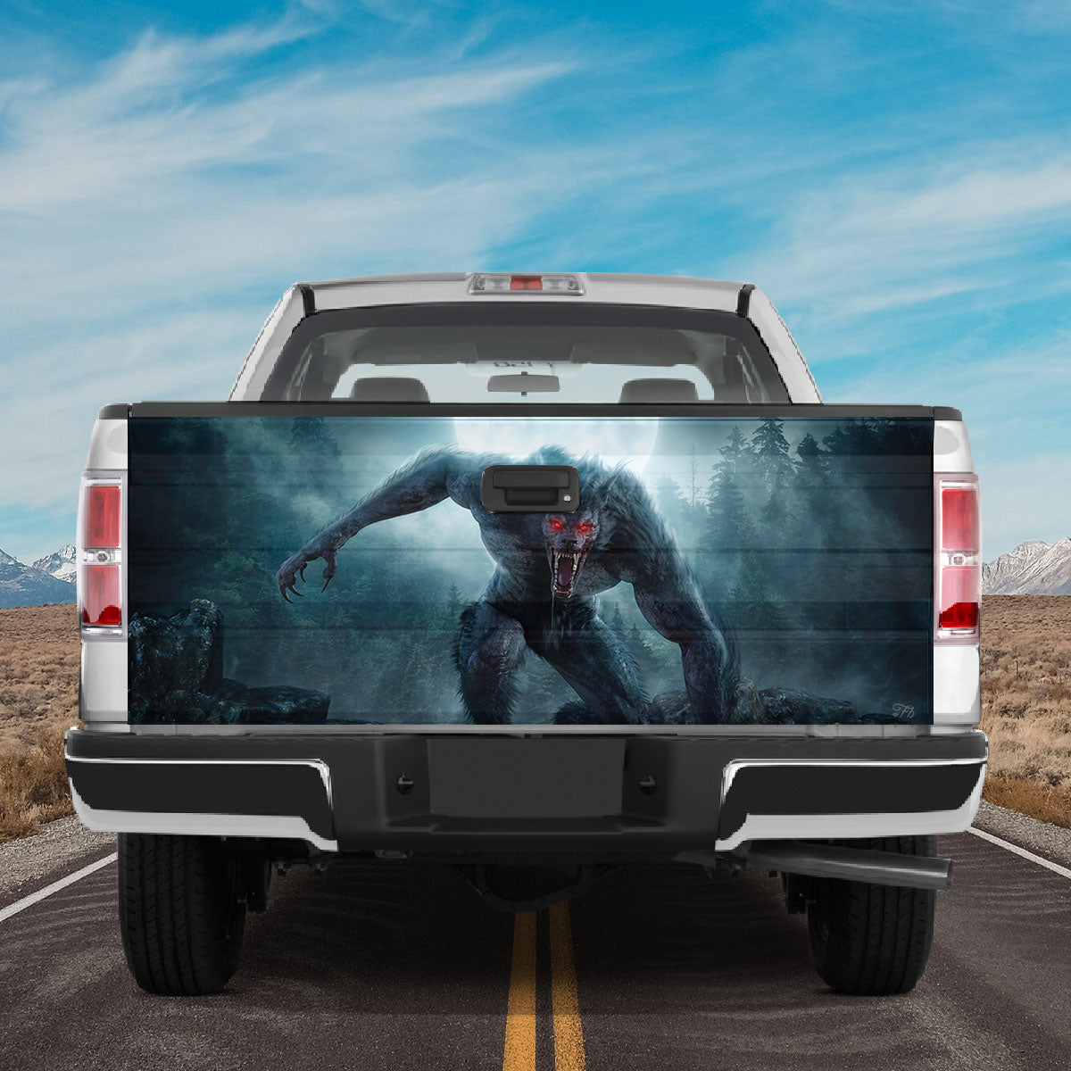 Petthouse | Wolfman Tailgate Wrap Halloween Night Wrap Moon Night Cover Monster Wrap Halloween Decor