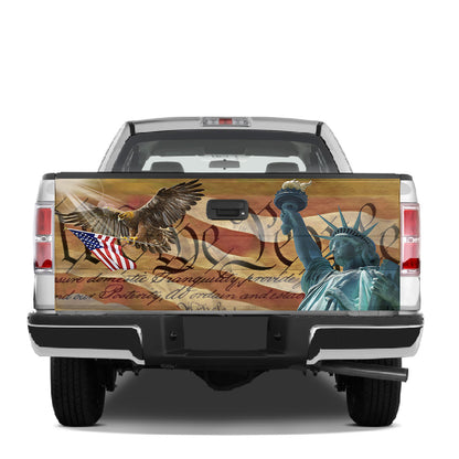 Petthouse | We The People Tailgate Wrap American Eagle Tailgate Wrap Statue Of Liberty Tailgate Wrap Car Decor