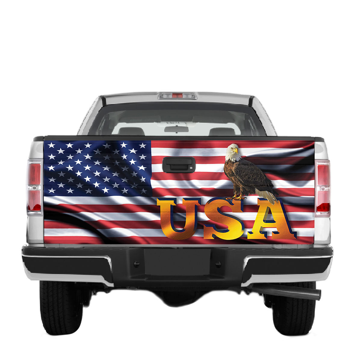 Petthouse | Usa American Flag Tailgate Wrap Eagle Flag Independence Tailgate Decals For Trucks Vinyl Graphic