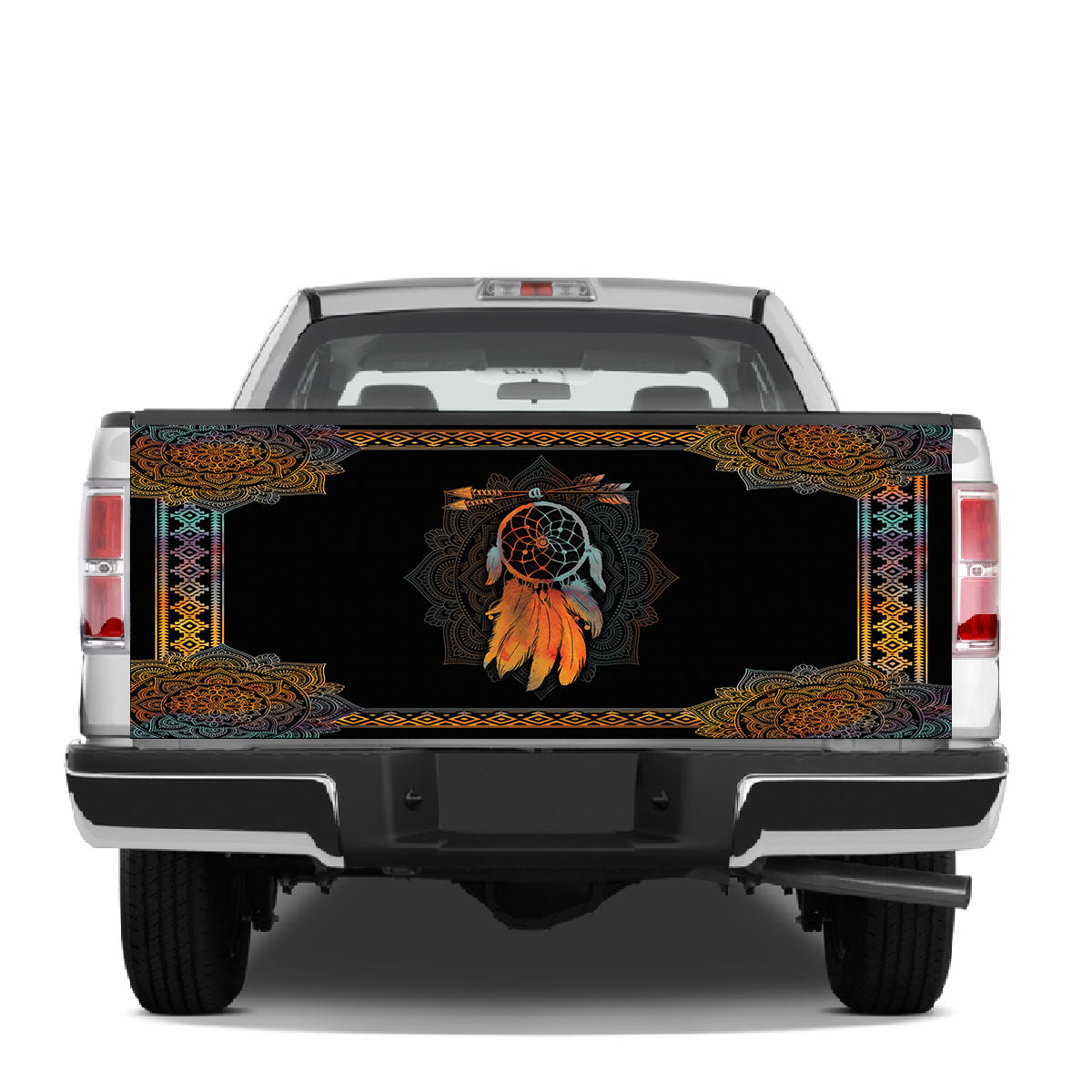 Petthouse | Dreamcatcher Tailgate Wrap Mandala Pattern Border Tailgate Cover Car Decoration