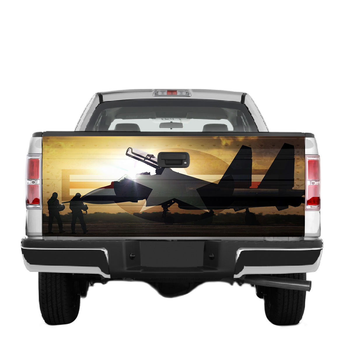 Petthouse | American Soldier Aircraf Tailgate Wrap Vinyl Graphic Decal  American Patriot Sticker Tailgate