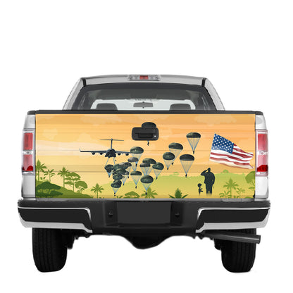 Petthouse | Soldier Tailgate Wraps For Trucks American Air Force Rear Window Decals For Trucks Veteran Pride