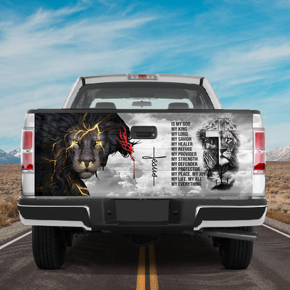 Petthouse | Jesus And Lion Tailgate Wrap Jesus Lion Of Judah Christian Gift