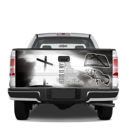 Petthouse | Jesus Is My Savior Wrap Jesus Tailgate Wrap Jesus Cross Art Cover Jesus Bless You Cover Decor