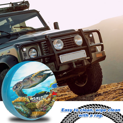 Petthouse | Sea Turtle Beautiful Ocean Spare Tire Cover Turtle Sea Animals Truck Cover Truck Decoration