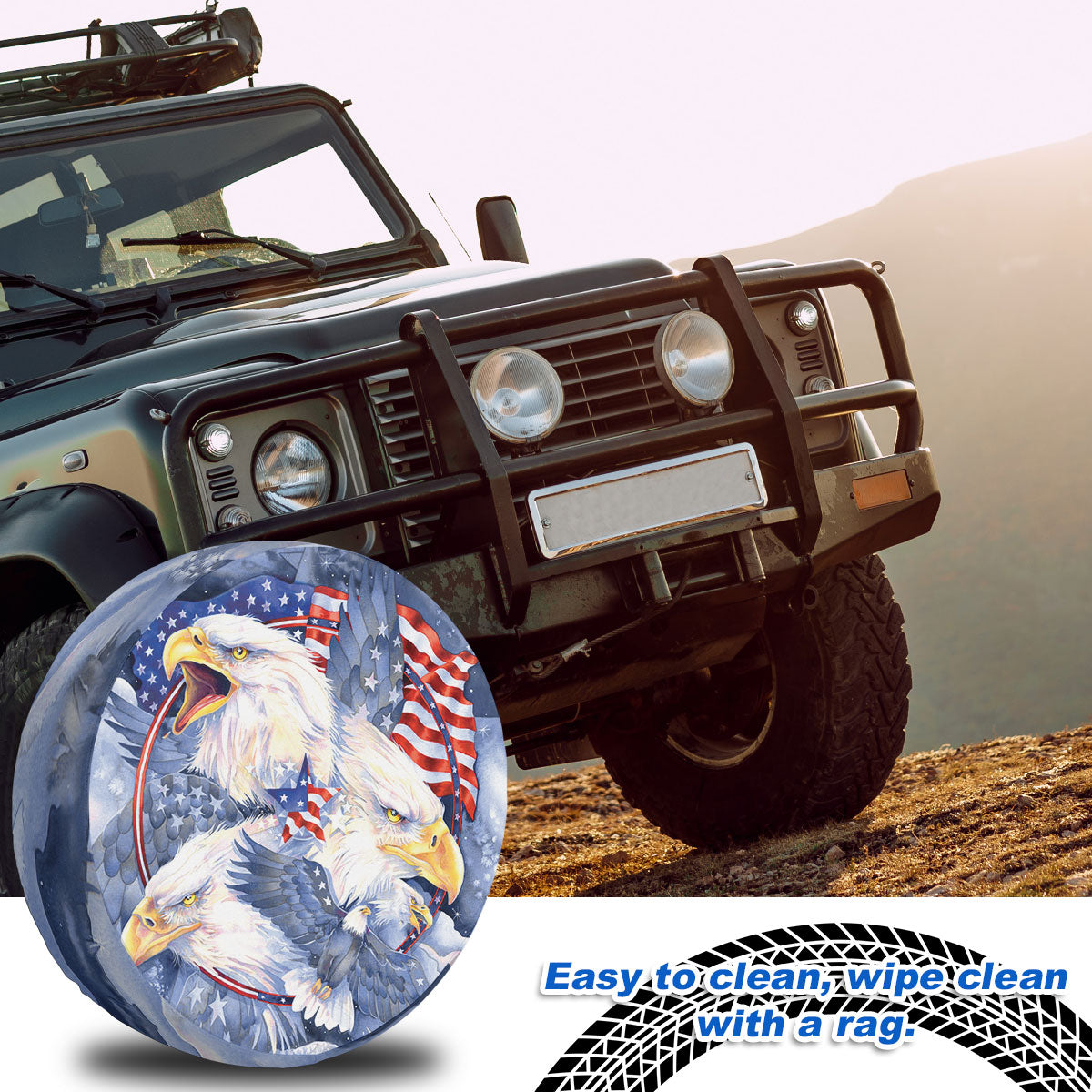 Petthouse | American Eagle Spare Tire Cover Accessories Us Eagle Bird Truck Decoration 4th Of July Gift