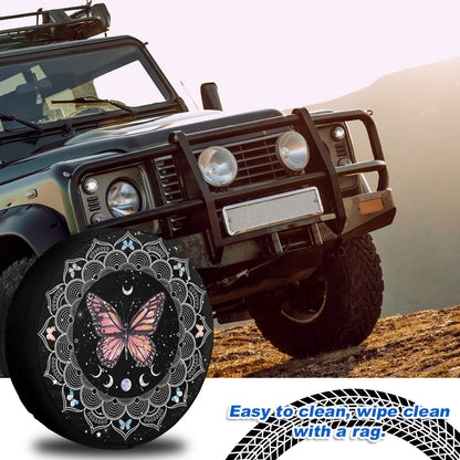 Petthouse | Butterfly Moon Mandala Style Spare Tire Cover Butterfly Truck Decoration Car Decor