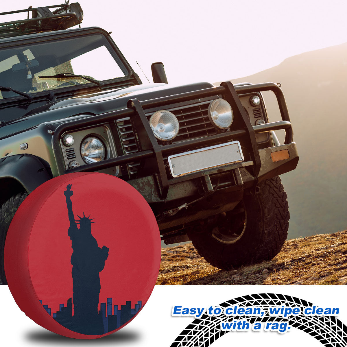 Petthouse | Statue Of Liberty American Spare Tire Cover Happy 4th Of July Independence Day Car Accessory