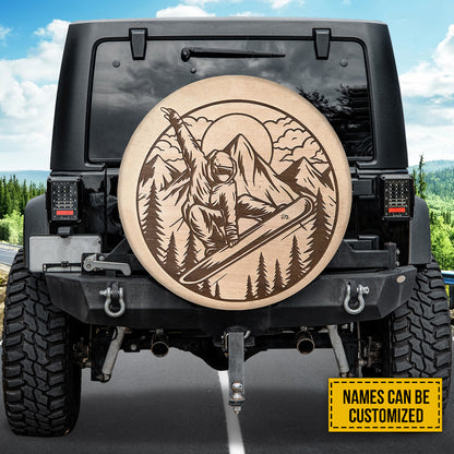 Petthouse | Customized Tire Cover Skiing Player Cover Skiing Vector Wrap Skiing Mountain Cover Car Decoration