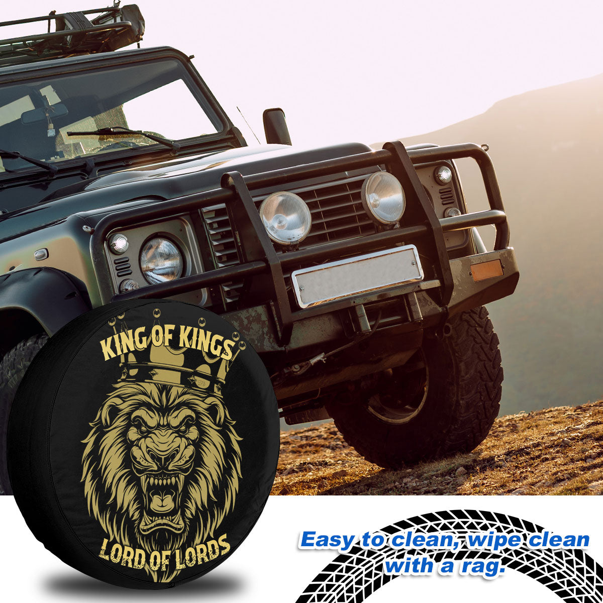 Petthouse | King Lion Spare Tire Cover King Of Kings Lord Of Lords Lion Wild Animals Truck Decoration