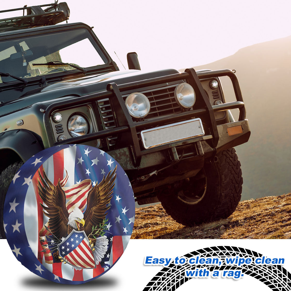 Petthouse | Eagle American Pride Spare Tire Cover Happy 4th Of July Independence Day Truck Decoration