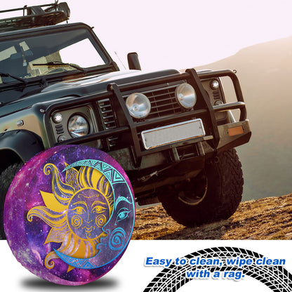 Petthouse | Sun And Moon Galaxy Space Spare Tire Cover Truck Decor Gift For Family And Friends