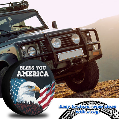 Petthouse | Bless You America Eagle Spare Tire Cover United States Eagle Truck Decoration Patriot Gift