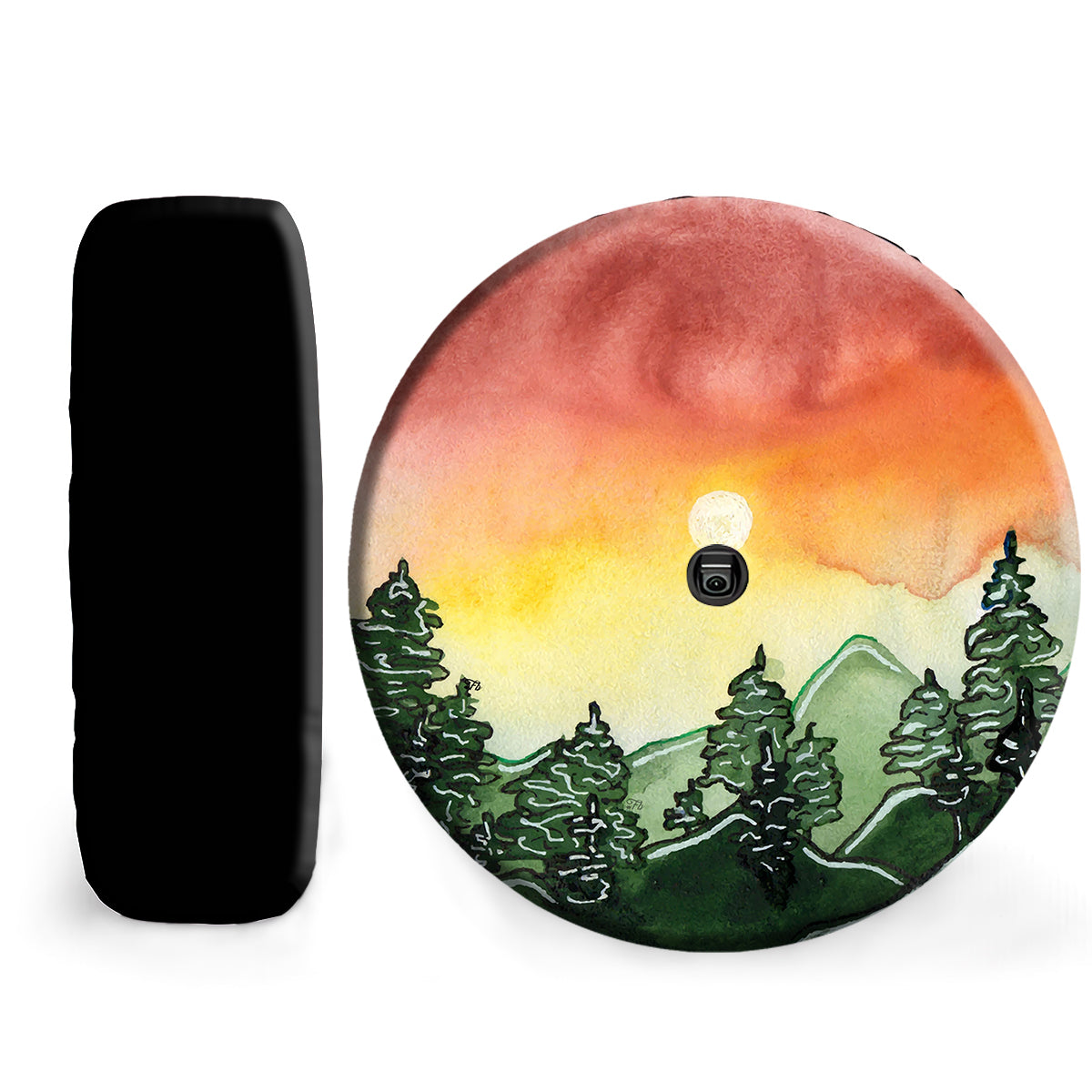 Petthouse | Mountains Nature Sunset Scenery Spare Tire Cover Truck Travel Trailer Waterproof Dust-proof Tire