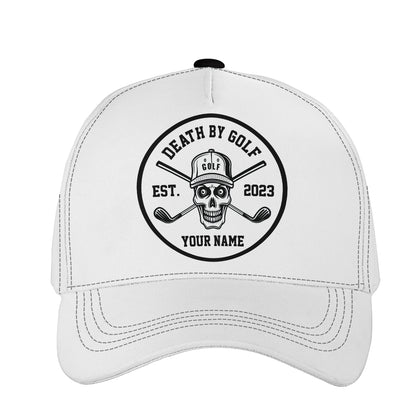 Petthouse | Personalized Golf Caps Custom Golfer Name Hat Skull Cap Polyester Logo Skull Golf Hats For Men Women Mid-profile Golf Sport Cap 2023