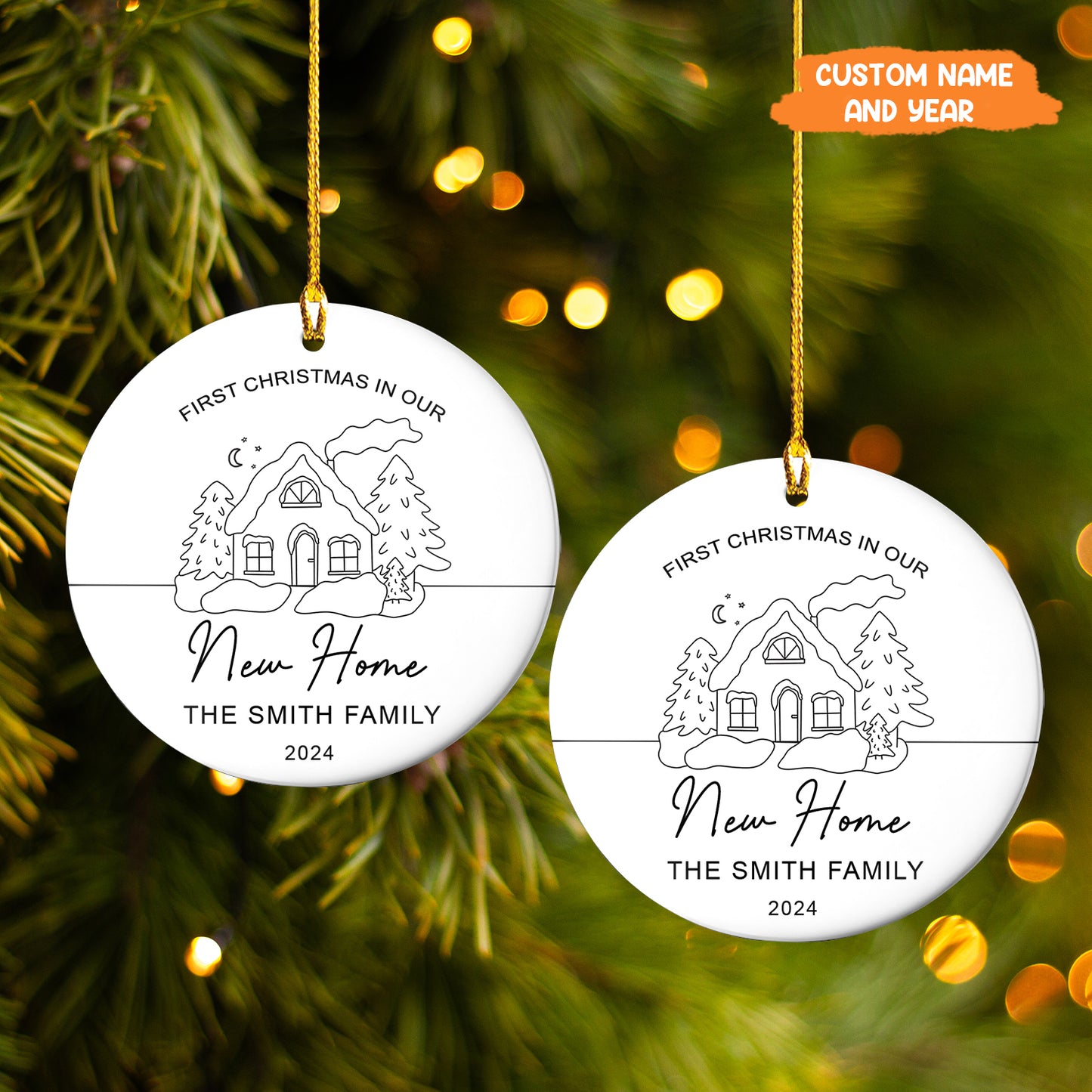 Petthouse |  Personalized First Christmas In Our New Home 2024, Housewarming Gift, Christmas Ornament