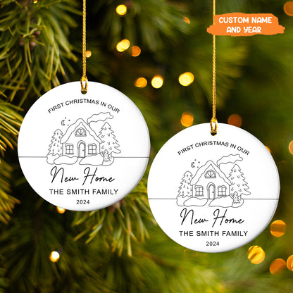 Petthouse |  Personalized First Christmas In Our New Home 2024, Housewarming Gift, Christmas Ornament