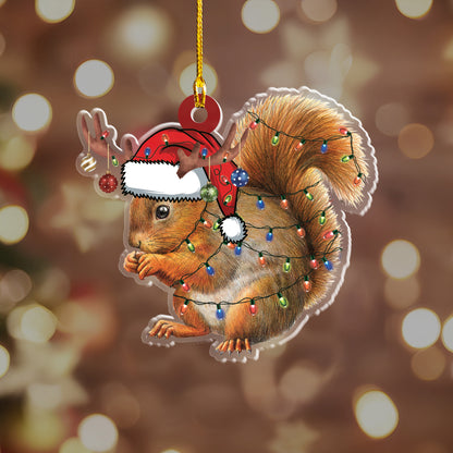 Petthouse | Squirrel Christmas Lights Ornament, Christmas Ornament, Memorial Ornament, Xmas Ornament