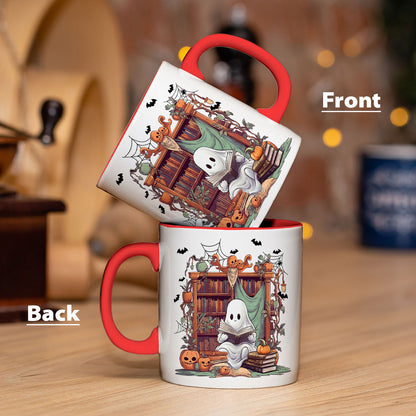 Petthouse | Ghost Book 3d Inflated Effect Mug, Ghostly Bookish Mugs, Book Lover Mugs, Spooky Gifts